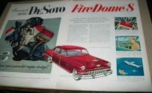 1953 DeSoto De Soto Firedome large-mag car ad w/ 160 hp hemi engine illustration - Picture 1 of 1