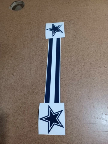 Dallas Cowboys Mini Football Helmet Decals w/stripe Cover
