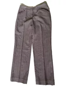 J. Jill Brown Herringbone Pinstripe Trouser Dress Pants J.Jill Size 10 - Picture 1 of 12