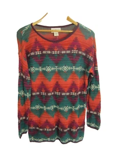 Nuevo Suéter De Colección Denim & Supply Ralph Lauren Para Mujer M Southwestern Ramie Algodón - Imagen 1 de 12