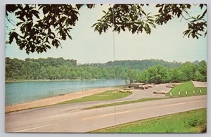 Beach Lake Kincaid Lake State Park Falmouth Kentucky Scenic View Chrome Postcard - Picture 1 of 2