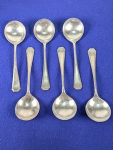 1835 Wallace Athena Round Bowl Soup Spoon 6" Monogrammed M Silverplate 1916 - Picture 1 of 11