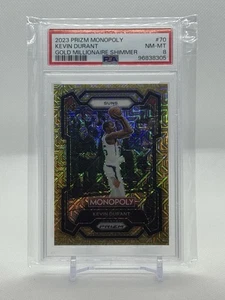 2023-24 Kevin Durant Prizm Monopoly Gold Millionaire Shimmer/500 PSA 8 - Imagen 1 de 2