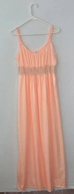 VTG 80s 2Pc Undercover Wear USA Silky Luxe Nylon Maxi Nightgown And Robe Sz S - Image 1 of 4