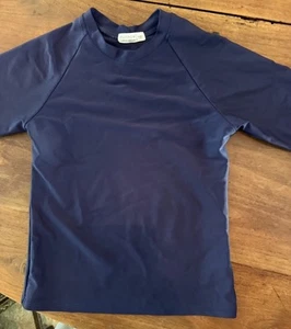 Minnow Boys Navy Swim Shirt Rash guard Sz 7/8T - Picture 1 of 2