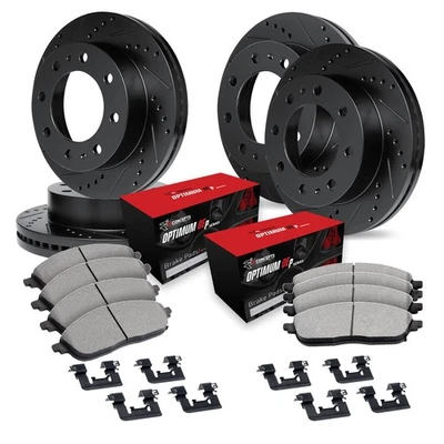 For Ford E-350 Super Duty 99-00 Brake Kit Drilled & Slotted Front & Rear Brake - Image 1 of 4
