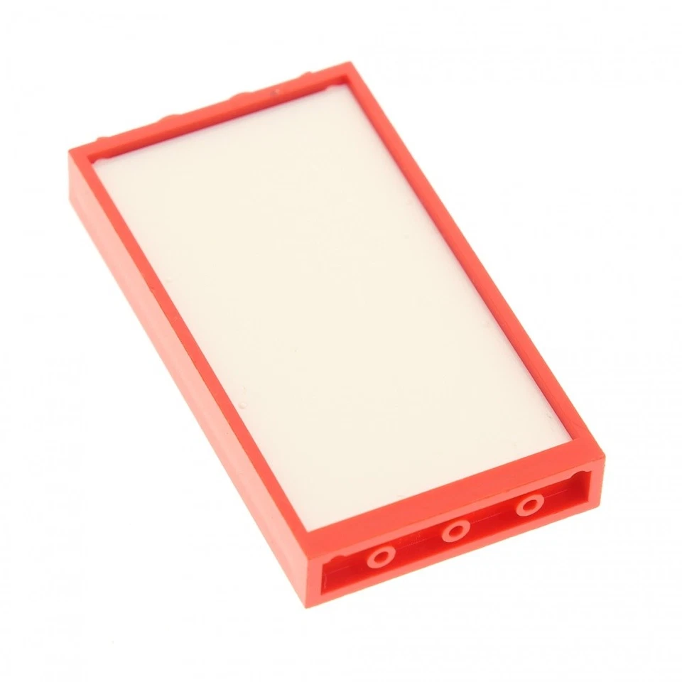 1X Lego Window Frame 1X4X6 Red Pane White 7937 4585643 57895 4550015 60596 - Image 1 of 1