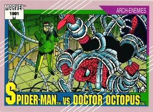 Spider-Man vs. Doctor Octopus 1991 Marvel Arch-Enemies Card - Picture 1 of 4