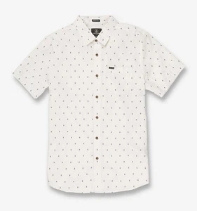 Volcom Men's Janko Patterson Button Up Woven Short Sleeve Logo Shirt Medium NWT - Picture 1 of 3