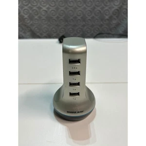 Sharper Image USB Charging Station Dock 4 Ports 2.4a 1a Charger - Picture 1 of 5