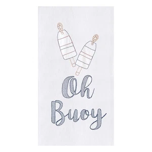 Oh Buoy Flour Sack Cotton Kitchen Towel - Picture 1 of 4