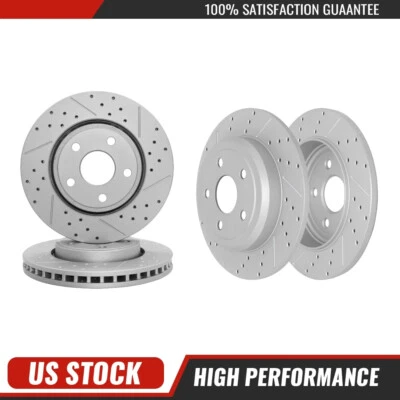 Rotores de freno delanteros + traseros perforados para Jeep Grand Cherokee Dodge Durango 2011-2020 Foto 1 de 4