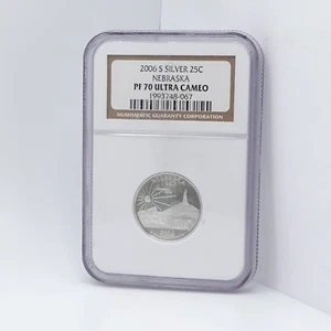 2006 S Nebraska Silver 25C Quarter Coin - NGC PF 70 Ultra Cameo - Picture 1 of 6