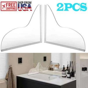2Pack Splash-proof Clear Bath Tub Shower Acrylic Guard Bathtub Edge Guard HOT - Picture 1 of 13