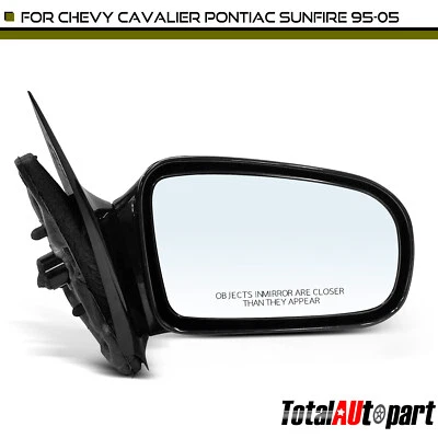 Passenger Mirror w/ Manual Glass Adjust for Chevy Cavalier Pontiac Sunfire 95-05 - Image 1 of 4