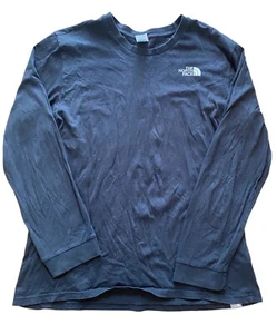 T-shirt uomo The North Face nera maglione manica lunga cotone grande - Foto 1 di 8