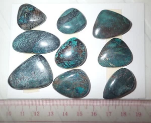 Türkis Stein flach Freiform Cabochon 172,5 Karat 9 Stück 34,5 Gramm - Bild 1 von 3