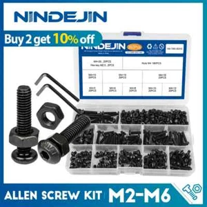 Countersunk Flat Head Hex Bolt Nut Set Kit Steel Hex Hexagon Socket Allen Screw - Picture 1 of 21