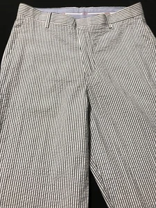 Izod Pants/seersucker-Boys Sz.20-Cotton-Slate Blue/White-Flat Front - Picture 1 of 10