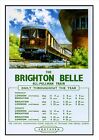 The Brighton Belle Railway Vintage Retro Oldschool Old Good Price Poster