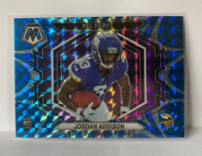 2023 Mosaic Football Jordan Addison Reactive Blue Rookie NFL Debut Card