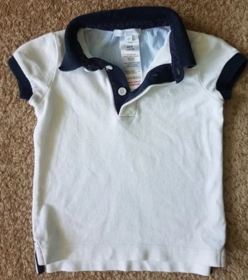 Jacadi мальчиков футболка поло белый 100% хлопок Париж размер 4 104 см - Изображение 1 из 4