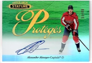 2020-21 Upper Deck Stature ALEXANDER ALEXEYEV Capitals Proteges Green Auto #/49 - Picture 1 of 1