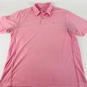 Izod Men's Pink Golf Polo Shirt L/G Breast Cancer Awareness Lightweight & Breath - Picture 1 of 7