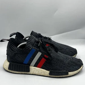 Adidas NMD_R1 Primeknit Tri Mens Size 11 Black/Red/White Color Stripes BB2887 - Picture 1 of 14