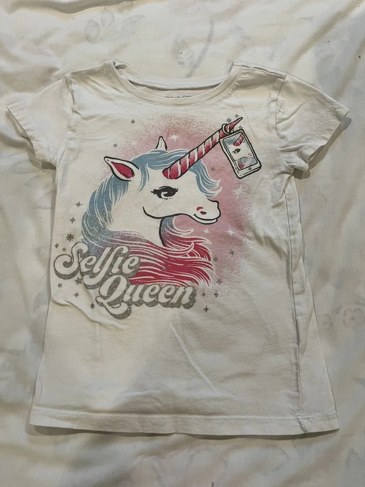 Little Girl’s Size XS White Selfie Queen T-shirt - Image 1 of 1