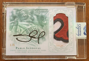 Pablo SANDOVAL🔥2015 Topps Dynasty Patch On Card AUTO #AP-PS4 1/5 NM Red Sox📈