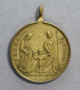 Medaglia Castel Petroso Isernia 1888 Madonna addolorata Gesù Sacra Famiglia - Picture 1 of 2