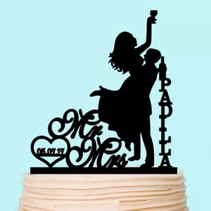 Tortenfigur Cake Topper Wedding Personalisiert Hochzeit Tortenstecker Figur - Picture 1 of 3