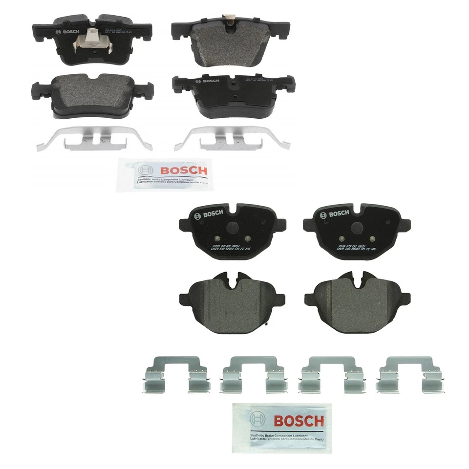 Bosch QuietCast Front & Rear Metallic Disc Brake Pads Kit For BMW F25 X3 F26 X4 - Image 1 of 1
