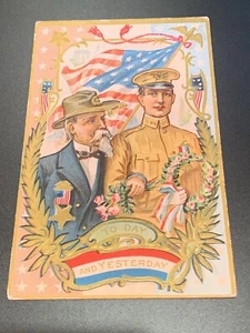 Postcard Today and Yesterday Soldiers WW1, Civil War - Picture 1 of 9