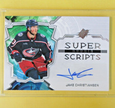 JAKE CHRISTIANSEN  2022-23  SPx  AUTO.  SUPER SCRIPTS #SSR-JC  Blue Jackets