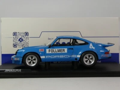 Solido Porsche 911 RS 3.0 #4 George Follmer IROC Riverside 1974 1/18 S1810702 - Immagine 1 di 4