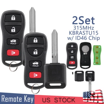 2 Keyless Entry Remote Key Fob for Nissan Maxima Altima 2002 2003 2004 2005 2006 - Image 1 of 4