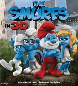 NEW THE SMURFS 3D (2011) - Blu-ray disc only in clear plastic envelope / no case - Picture 1 of 2