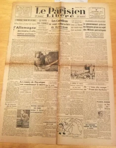 WW2 GUERRE 39/45 JOURNAL LE PARISIEN LIBERE N°64 NOV 44 RADIO PARIS ROTTERDAM - Picture 1 of 1