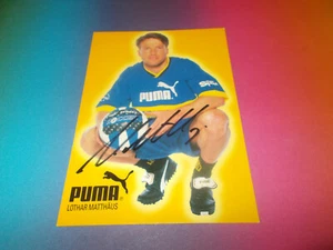 Lothar Matthäus PUMA signed signiert Autogramm auf Autogrammkarte - Bild 1 von 2