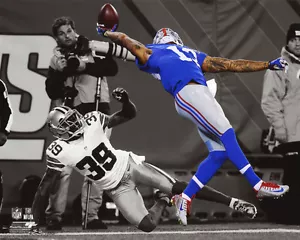 New York Giants ODELL BECKHAM JR Glossy 8x10 Photo Spotlight Football Poster - Picture 1 of 1