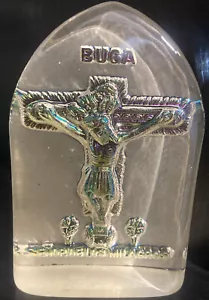 Jesus Christ LORD OF MIRACLES Senor De Los Milagros BUGA Glass Paperweight 11cm - Picture 1 of 24