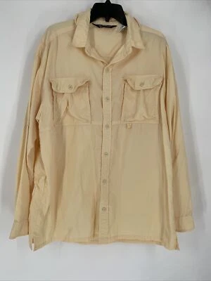 L.L. Bean Men's Yellow Canvas Nylon Vented Shirt Large Long Sleeve Traditional - Image 1 of 4