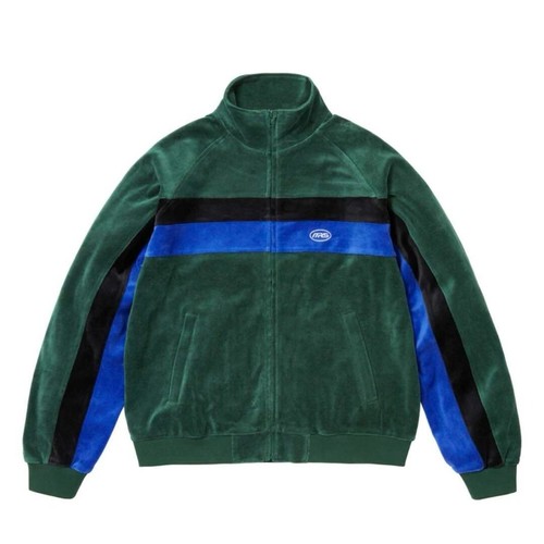 Giacca da pista Supreme x Martine Rose Velour verde taglia M nuova con etichette dal GIAPPONE