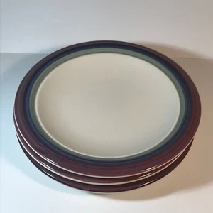 Three (3) Pfaltzgraff Valley View Salad Dessert Plates Purple Rimmed USA 8" - Picture 1 of 7