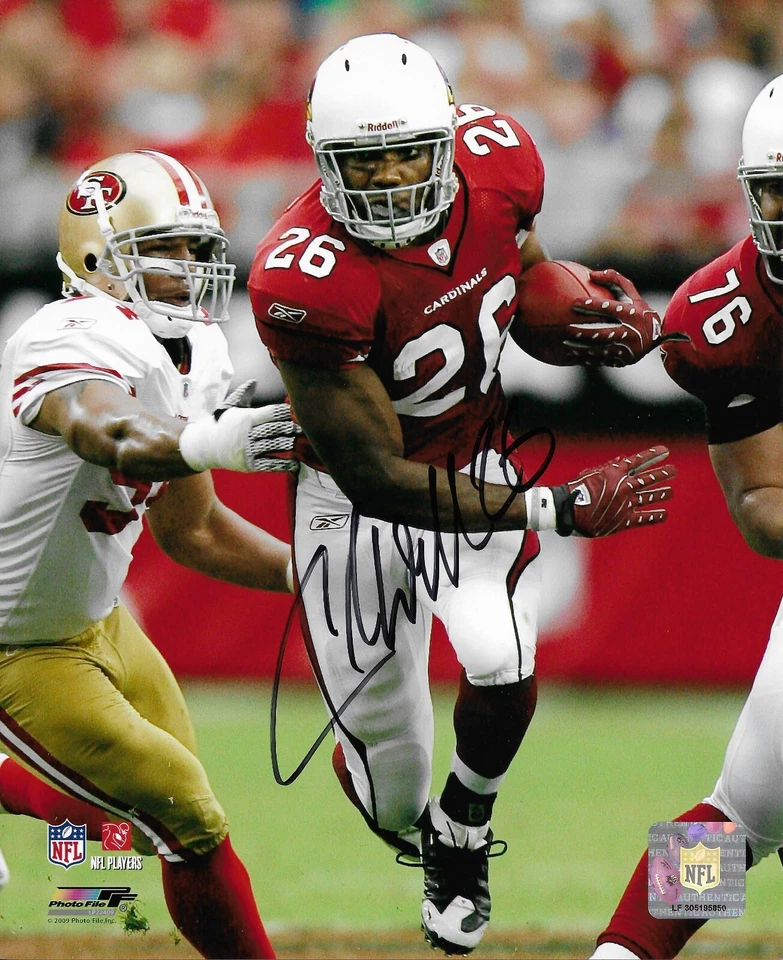 Fotografia autografada 8x10" licenciada pela NFL de Chris Wells - Imagem 1 de 1