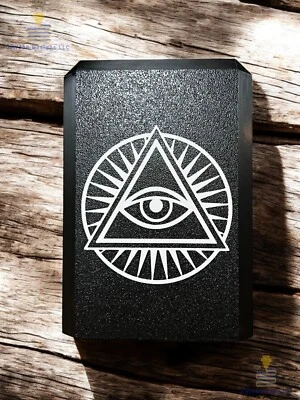 'All Seeing Eye' Logo Sliding Ammo Storage Box Case - Handgun Calibers - Image 1 of 4