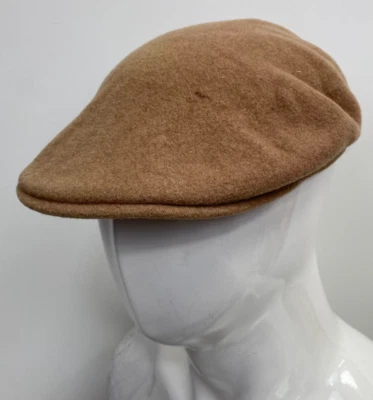 Kangol Vintage Gorra De Lana Planas L 59cm Golf Baker Boy Mod Gorra Marrón Claro - Image 1 of 4