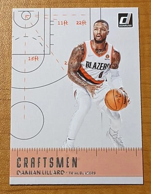 Damian Lillard 2022-23 Donruss Basketball Craftsmen #9 Portland Trail Blazers - Image 1 of 2